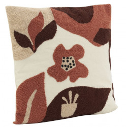 Coussin coton brodé