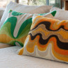 Coussin coton brodé
